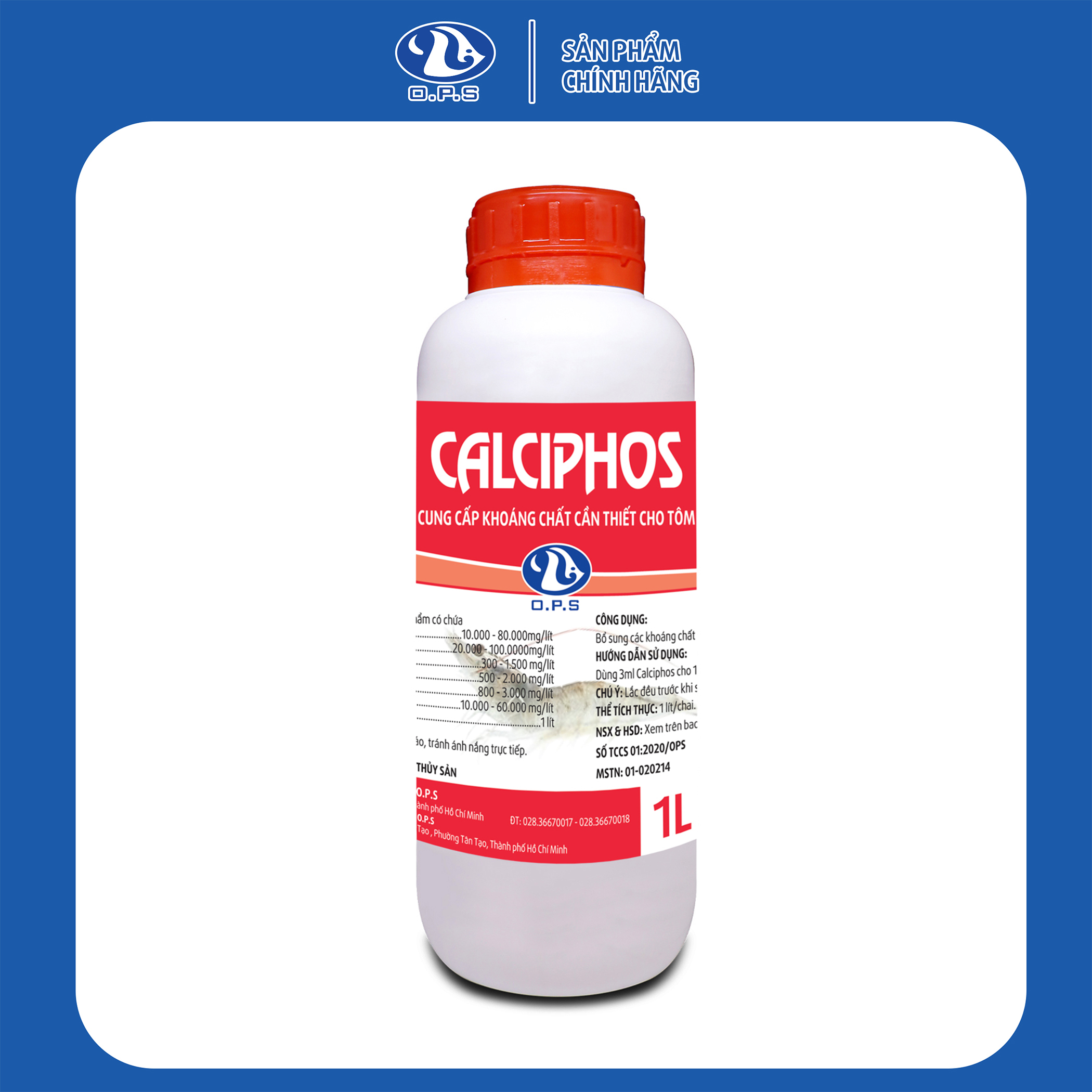 CALCIPHOS 1 LÍT - Bổ sung các khoáng chất cần thiết cho tôm