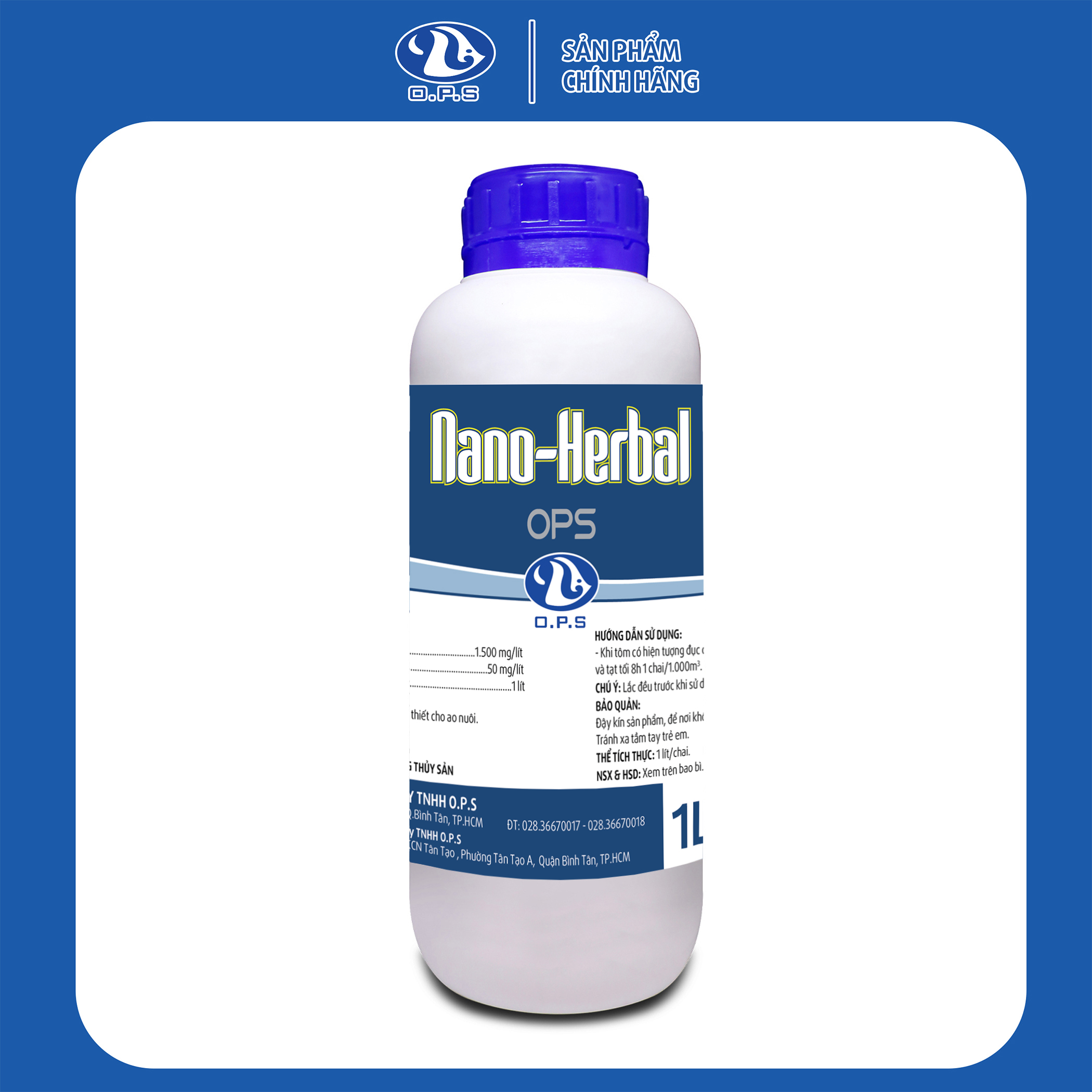 NANO-HERBAL OPS 1 LÍT - Cung cấp các khoáng chất cần thiết cho ao nuôi