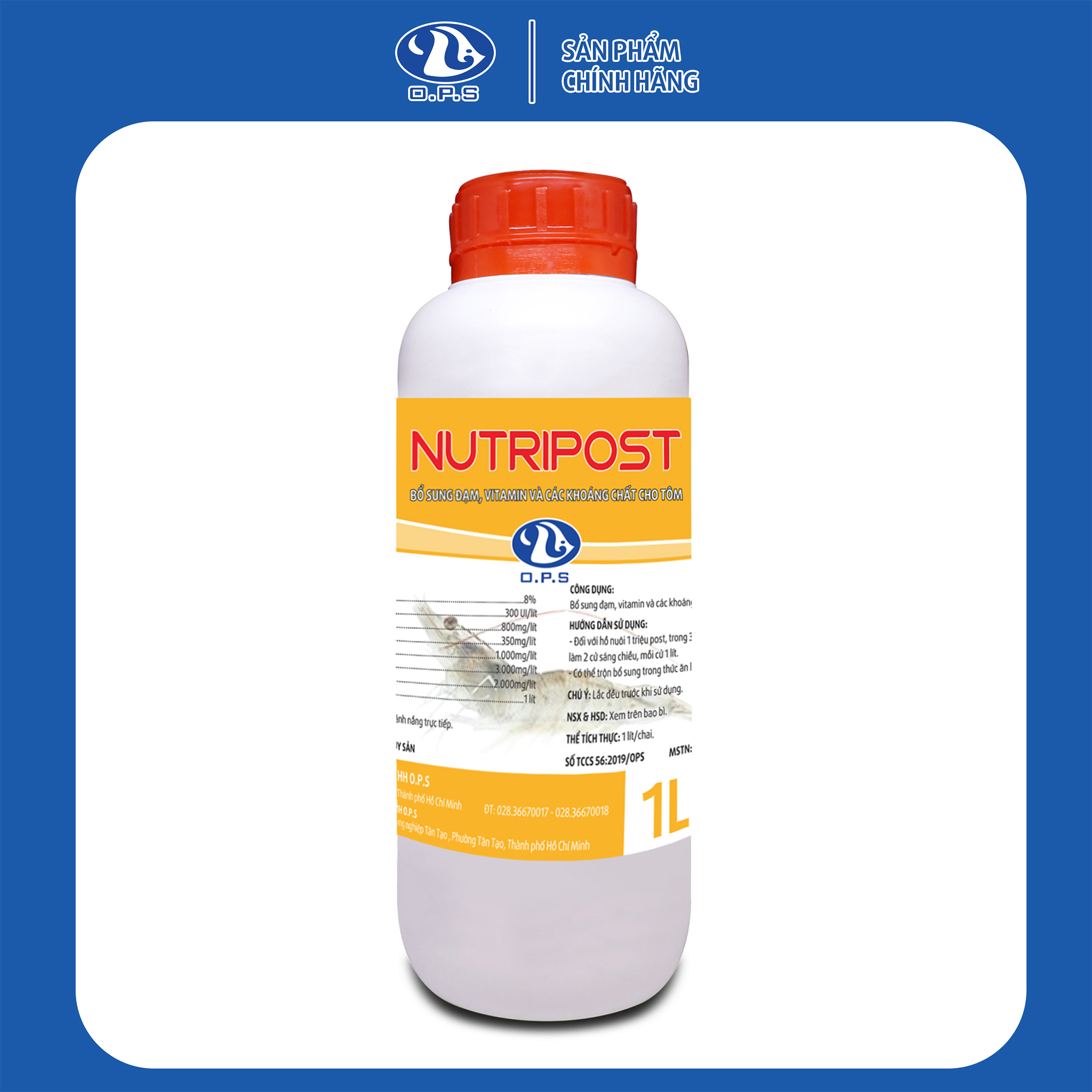 NUTRIPOST 1 LÍT - Bổ sung đạm, vitamin và các khoáng chất cho tôm